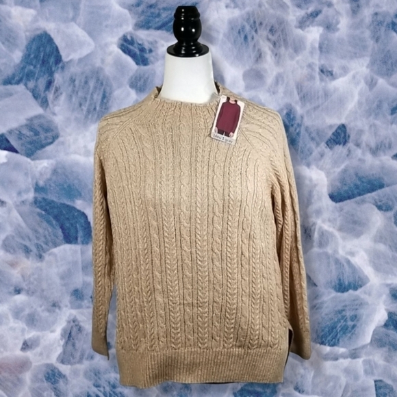 bleu gray Cable Knit Ladies Sweater Small - Picture 1 of 5